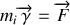 m_{i} \vec \gamma= \vec F