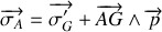 \overrightarrow{\sigma_A}=\overrightarrow\sigma_G+\overrightarrow{AG}\wedge\overrightarrow p